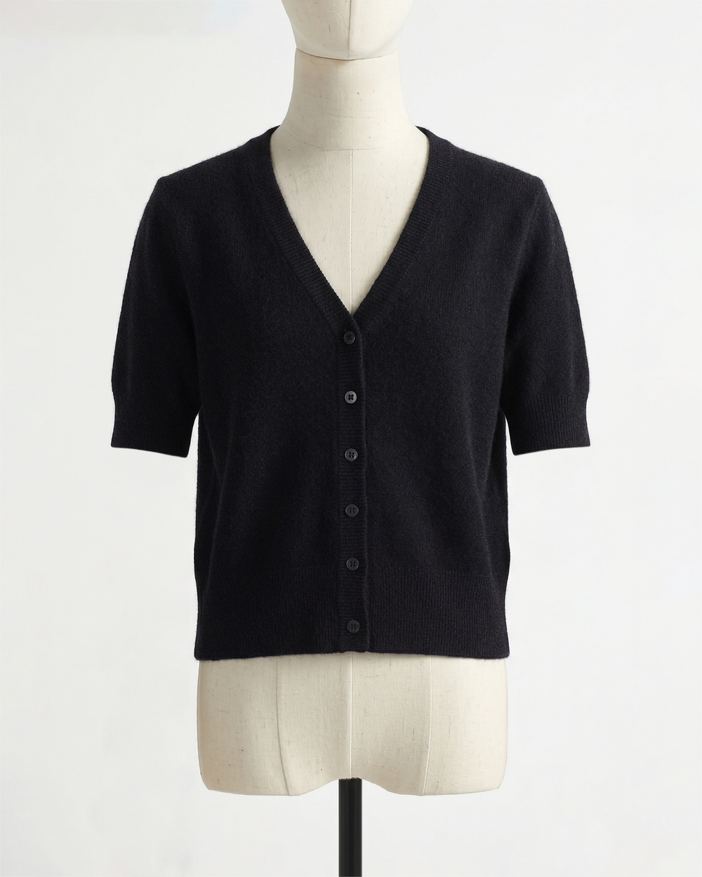 Mongolian Cashmere Short Sleeve Cardigan